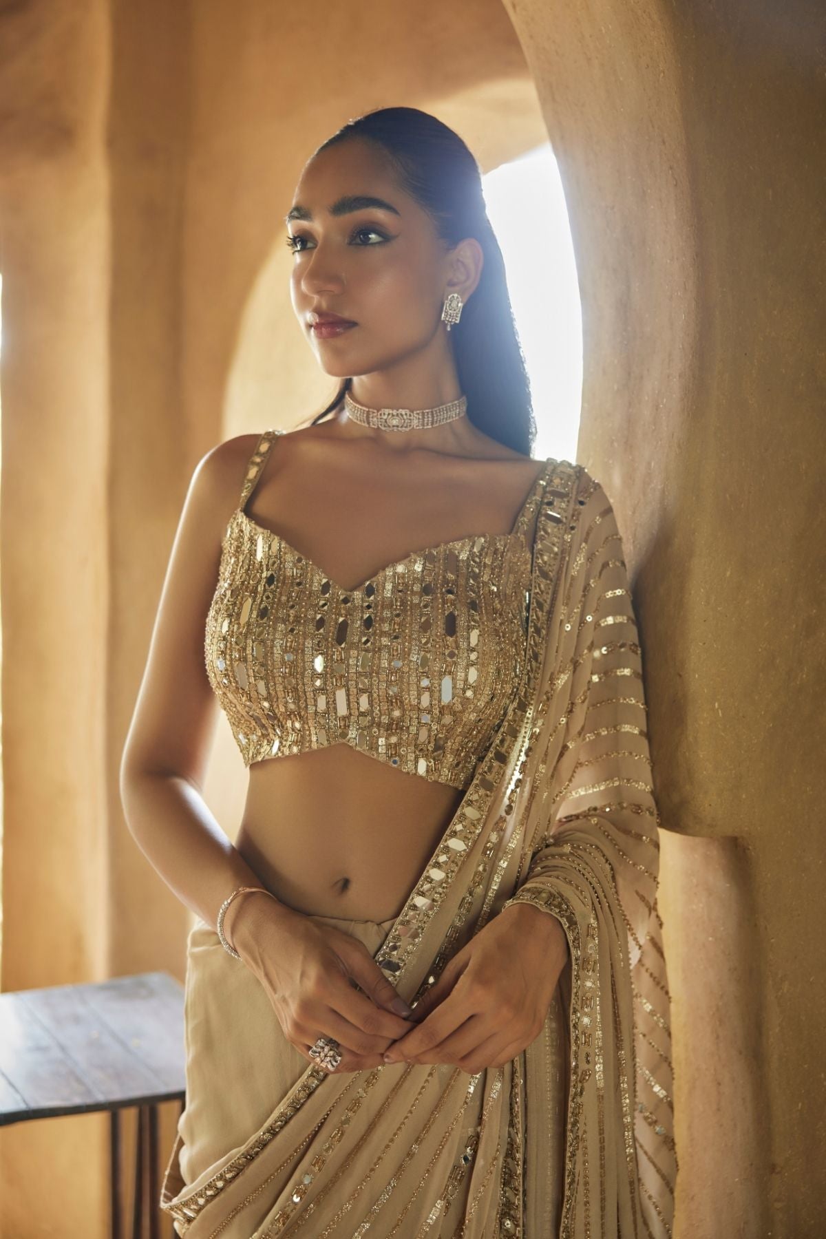 Elisha Chopra in Inaya Saree Set