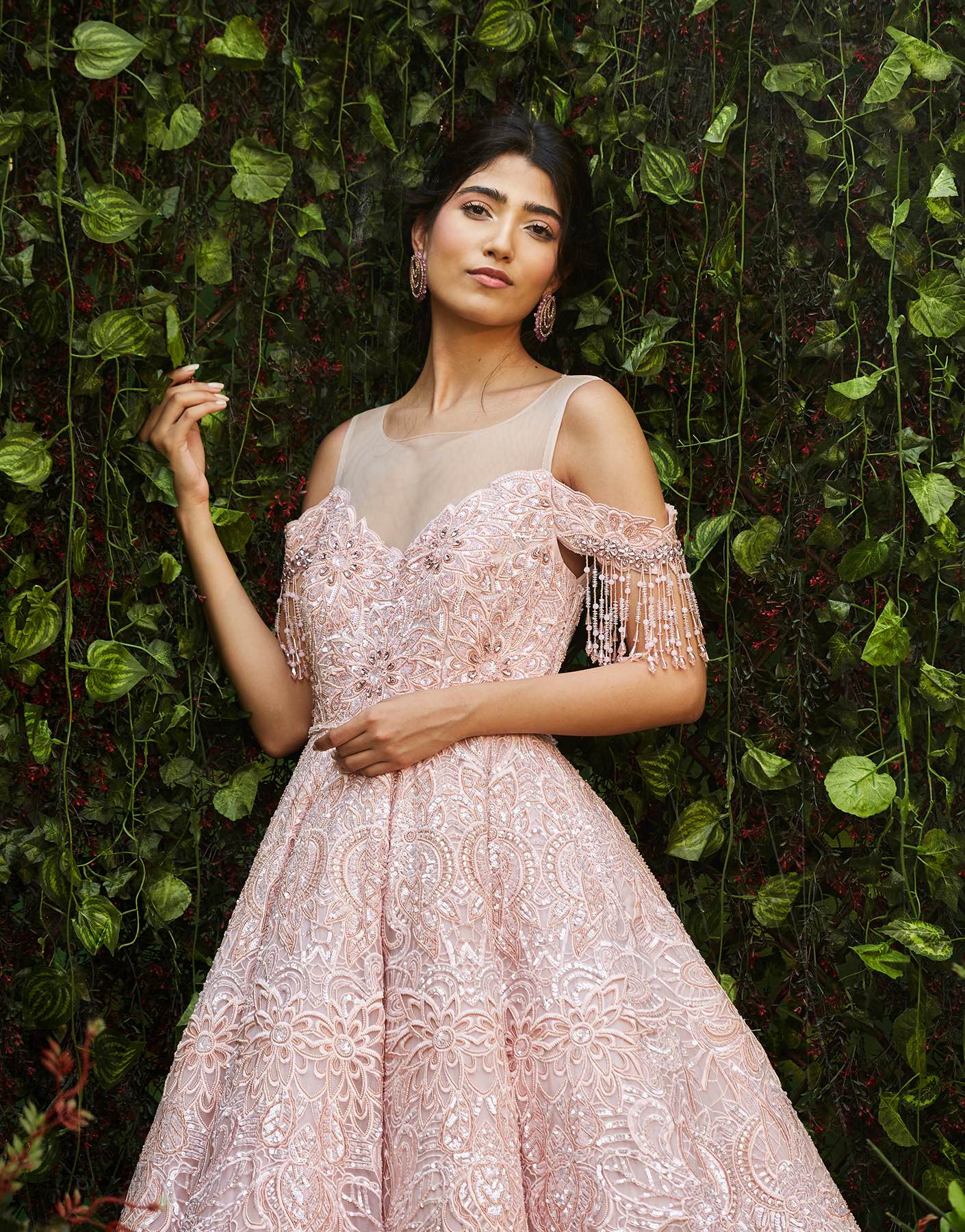 Pink Structured Gown - Akilah