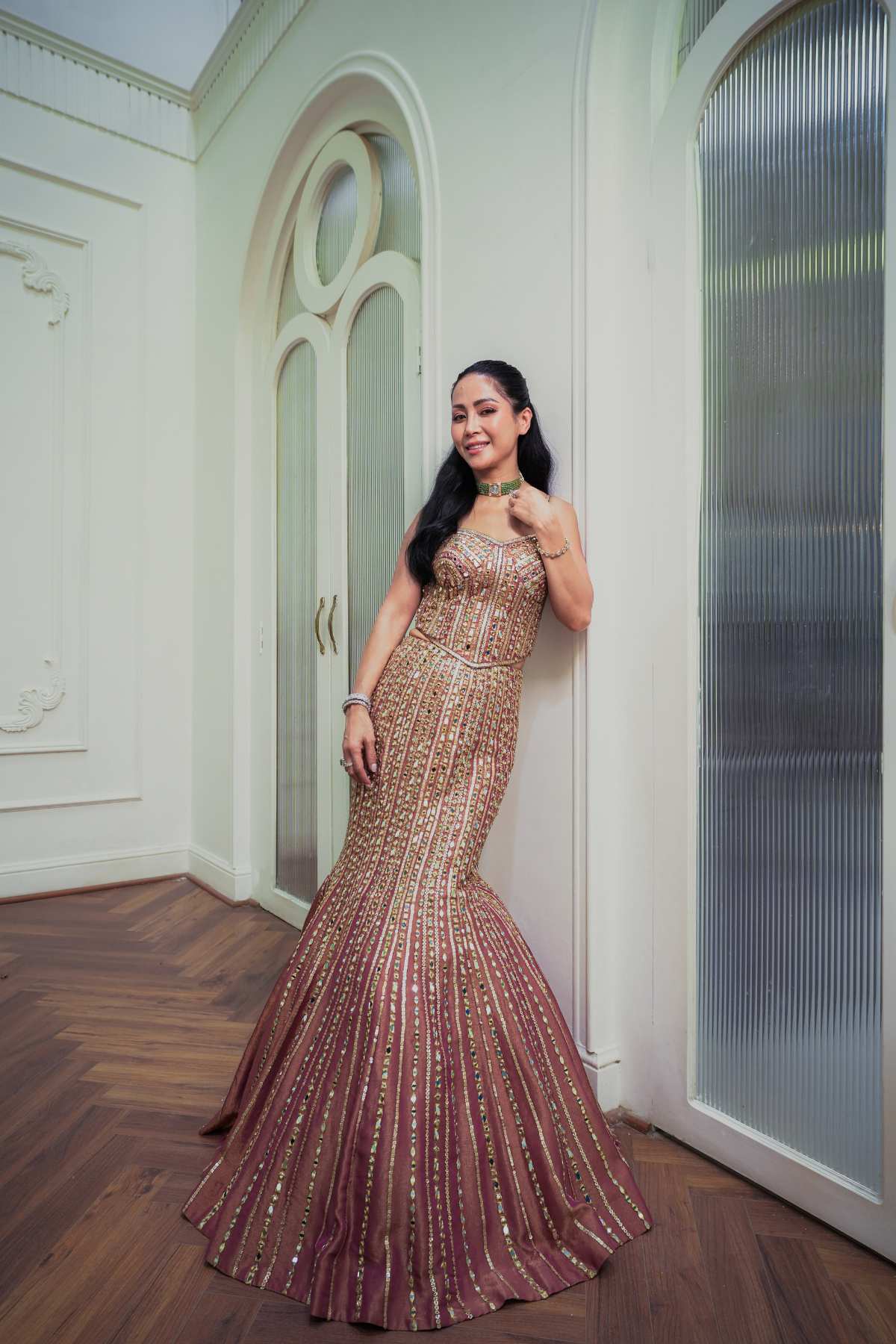 Lucinda Parti in Afsana Lehenga Set